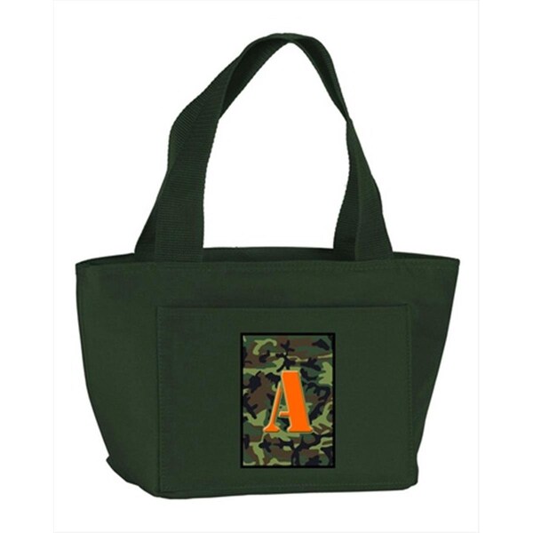Carolines Treasures Monogram Letter A - Camo Green Zippered Insulated School Washable and Stylish Lunch Bag Cooler CJ1030-A-GN-8808 - main